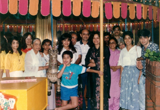 Raj and family in Mumbai