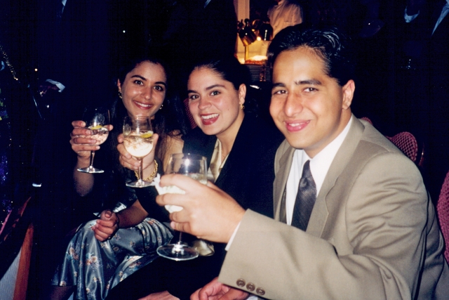 Raj with cousins Romy and Sapna