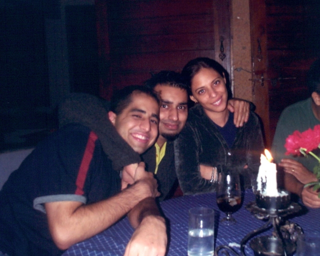 Raj with cousins Sunjit and Rekha
