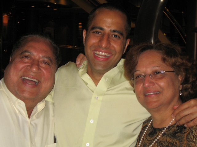 Raj with Mom and Dad