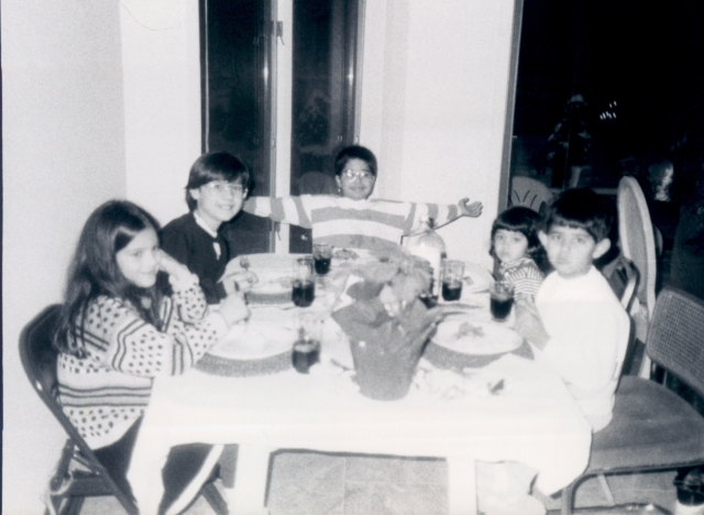 Raj with cousins Renuka, Anil, Rohini and Ravi on Thanksgiving
