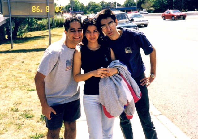 Raj with cousins Mahika and Gaurrav