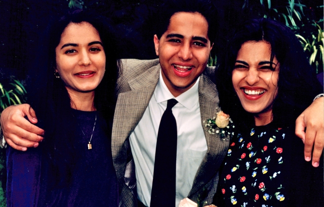 Raj with cousin Romy and sister Priya