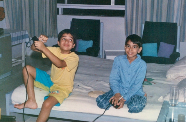 Raj and cousin Gaurrav