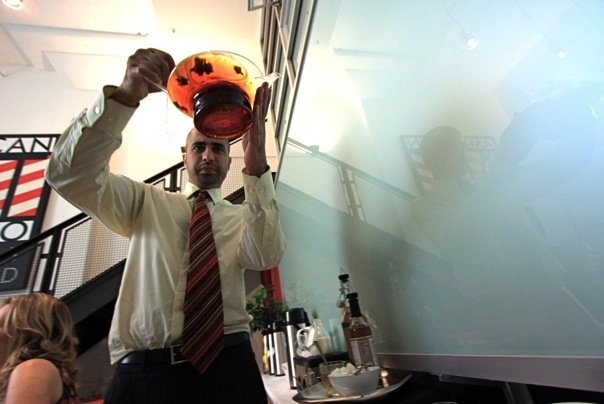 Raj making tea at Dish SF