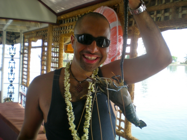 Catching lobsters in South India