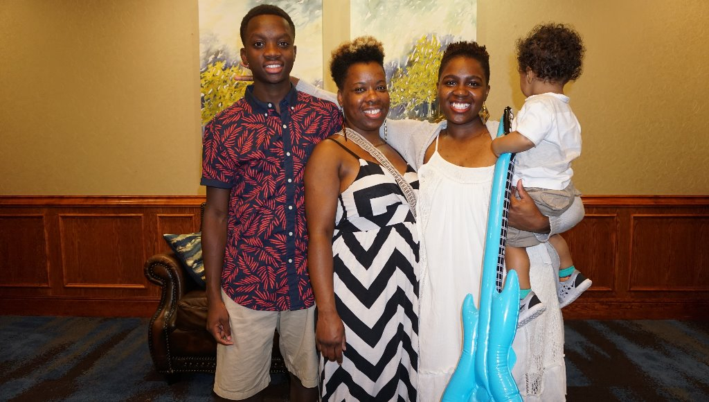Ayanna with her two children, Aaron and Asya, along with Asyas son, Ayden.