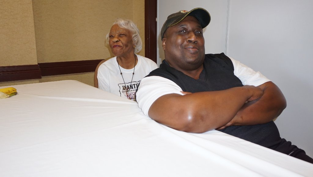 Marguerite (Brown) Brooks with youngest son, Tommy Brooks.
