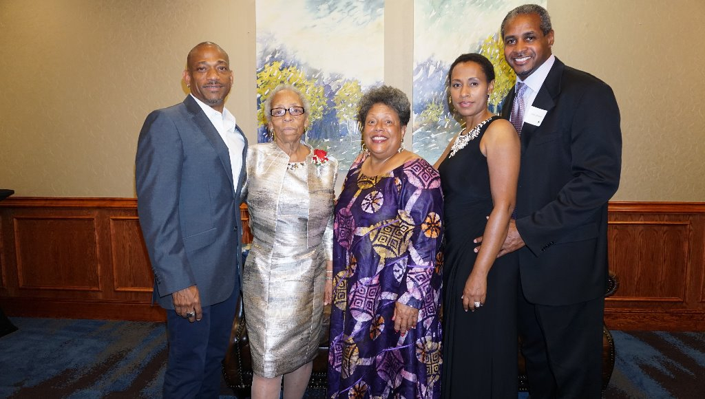 Descendants of Sam Ewing, Sr. (Mama Browns brother), including his sole surviving offspring, Cordelia (Ewing) McIntyre. To her right is her son, Anthony McIntyre. Dorothys Neelys (Sams eldest) daughter, Judith Neely, is in the center. To Judiths left is C