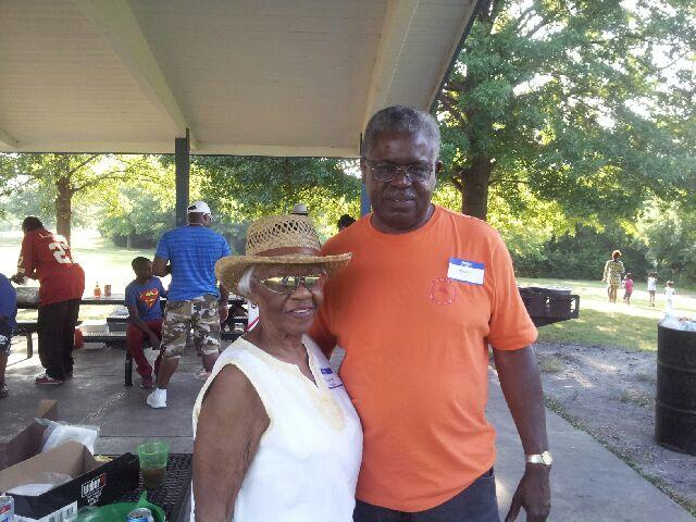 Marguerite and Tony. Raymond Brown and Aaron, Jr. (JR) are in the distance.