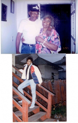 Top: Rose with eldest offspring, Alan Robinson. Bottom: Roses youngest offspring Sandi Robinson