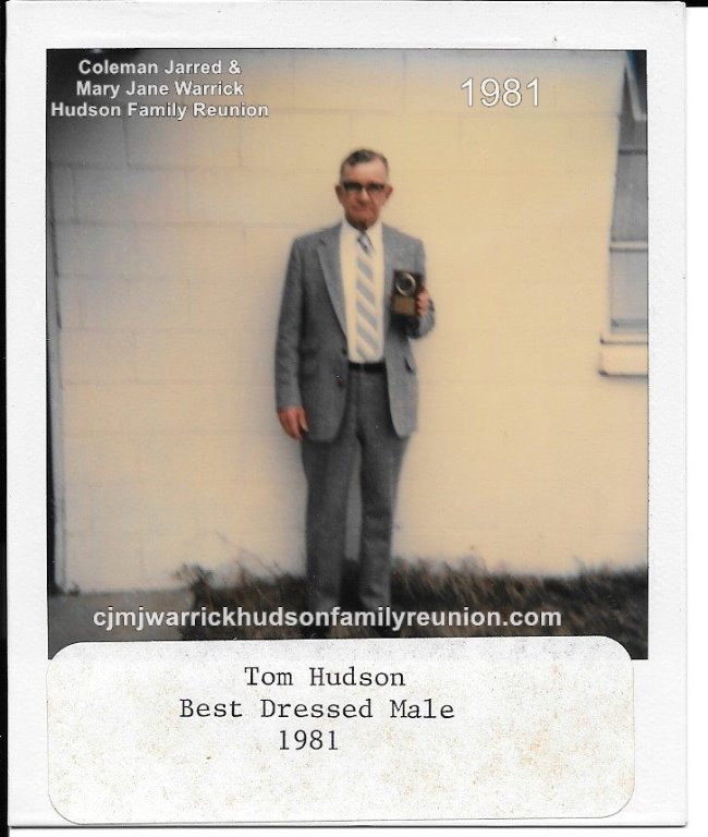 1981 - Best Dressed Male Award- Tom Hudson