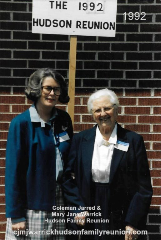 1992 - Family of John: Sarah COLLINE Roberts, Sallie Hudson Roberts