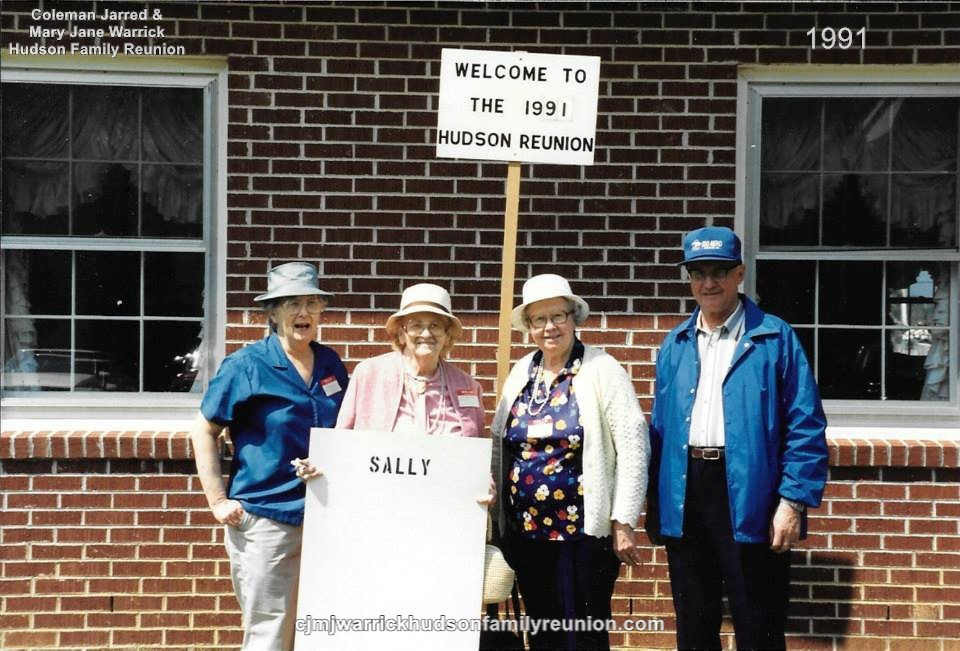 1991 - Family of Sallie: Trudy Sandford, Sudie Belle Warrick Sandford, Sallie Warrick Edwards, Reuben Edwards