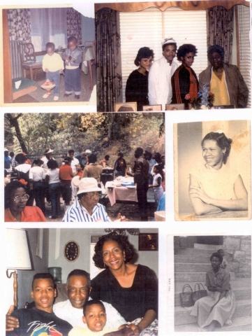 If numbered left to right, top to bottom (6 total): 1) (l to r) Terence Topcat Harden, son of Freda Teena Harden-Clayton, daughter of Annabelle Girlie Brown Rice, and Duane Brown, son of Leroy Brown, 2) Seattle family reunion - group includes Bill Brown,