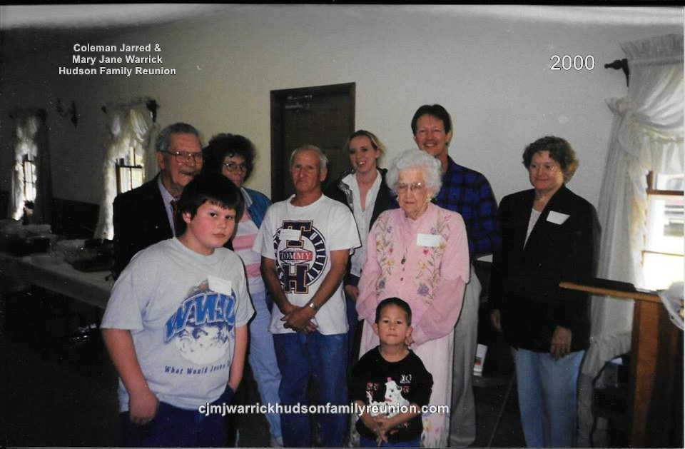 2000 – Visitors - First row: Aaron Stephens. Second row: Chris Patterson, Briana Gier, Ila Graham. Third row: Arthur Graham, Carol Fabor, Yolanda Peterson, Wayne Mitchell and Eleanor Noble.