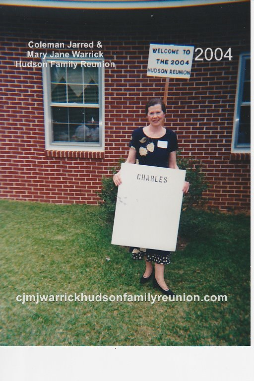 2004 – Family of Charlie: Camellia (Camille) Ann Sizemore Dunn. Not pictured are Laken Crews, her mother Phyllis Raynor Crews, and her mother Portia Hatcher Raynor.