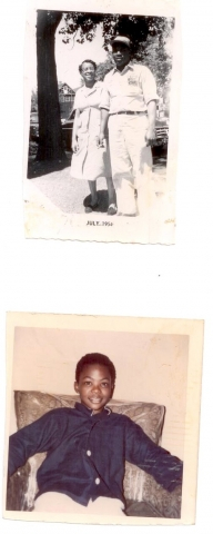 Top: Mama Browns son, Claude, with his wife, Geneva (July 1954); Bottom: Leroys son, Dwayne (June 3, 1973, age 11)