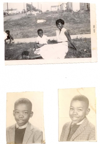 Top: Mama Browns daughter, Marguerite, with her first born, Aaron Michael Mike (Aug 1953); Bottom: 2 of Marguerites children, Stevie and Mike.