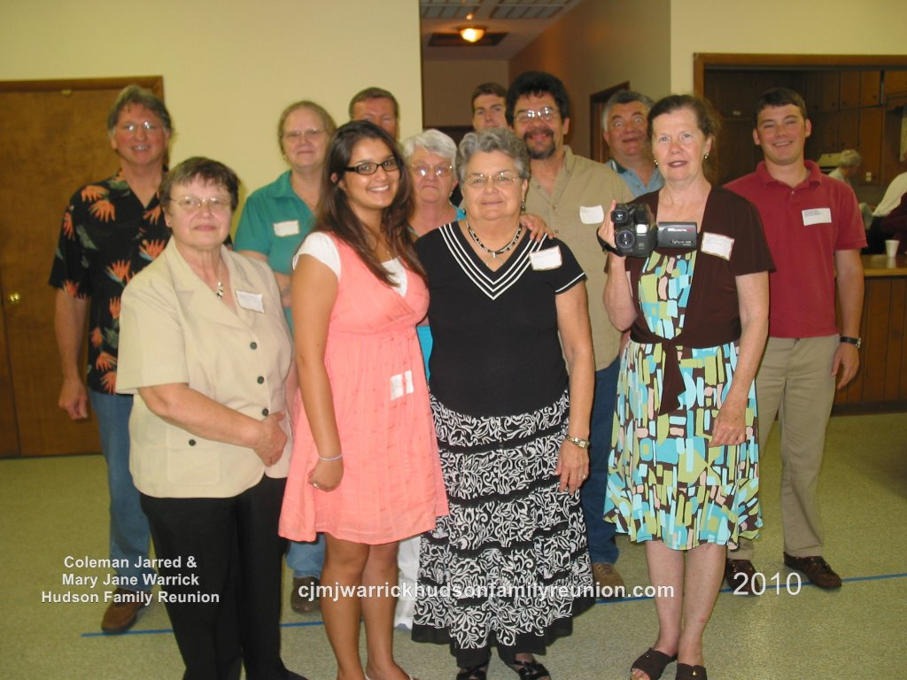 2010 – Volunteers:
Front Row – Barbara Jean Hudson, Haleema Sykes, Edith Hudson Sykes, Camellia (Camille) Sizemore Dunn.
Second Row – Gary Alan Hudson, Linda Hudson, Gwen Bishop, Samuel (Sam) Ellis Hudson, Samuel LEWIS Hudson.
Back Row – David DWIGHT Huds