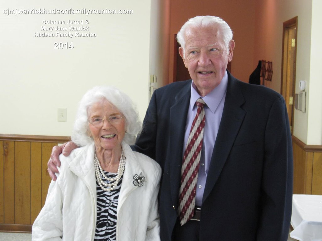 2014 – Descendants Age 80 and Older:
Norma Hudson West (88), Elwood (Woody) Hudson (86).