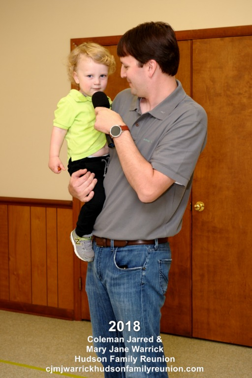 2018 – Descendant 1 Year Old:
Tyler Cullen Hudson (held by his father, Blake Tyler Hudson).