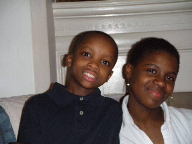 Ayannas kids, L-R: Aaron and Aysha.