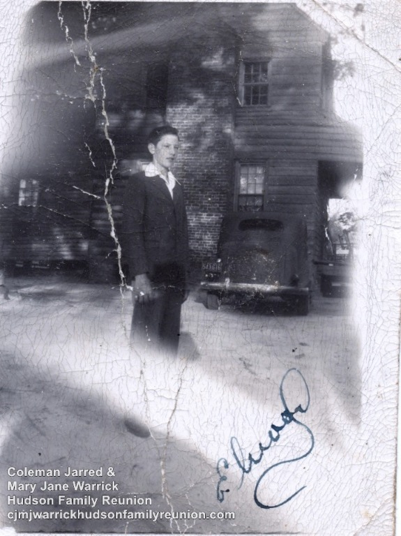 Elwood Hudson, (maybe his Turkey NC home behind him_)#C64C