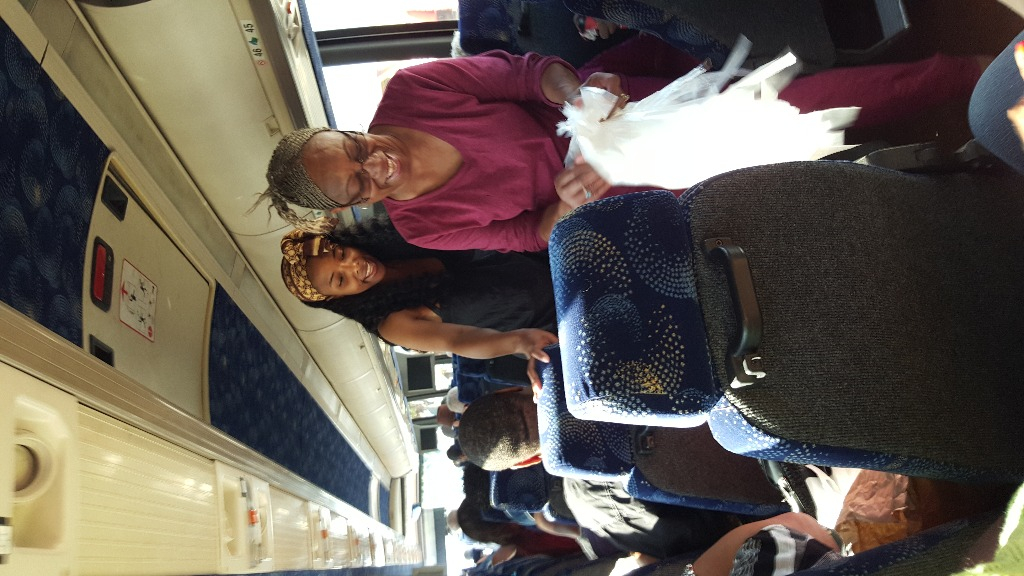 Gina & Sheila passing out snacks & more