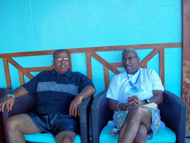 James and Charles talking on the Serenity Deck.