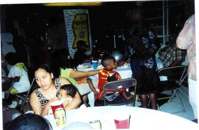 Family Reunion 2001 - Pam and daughter.