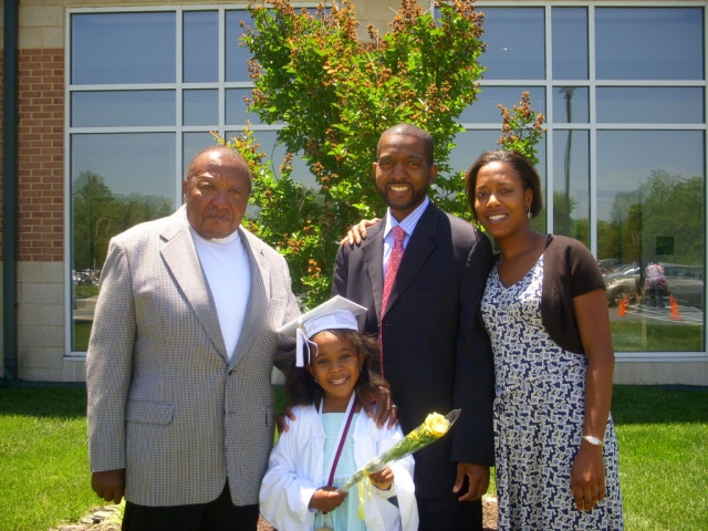 Tiffneys graduation from kindergarten.  She will be starting 1st grade in th fall.
(Grandpa Kerr, Patrice and Rodney)
