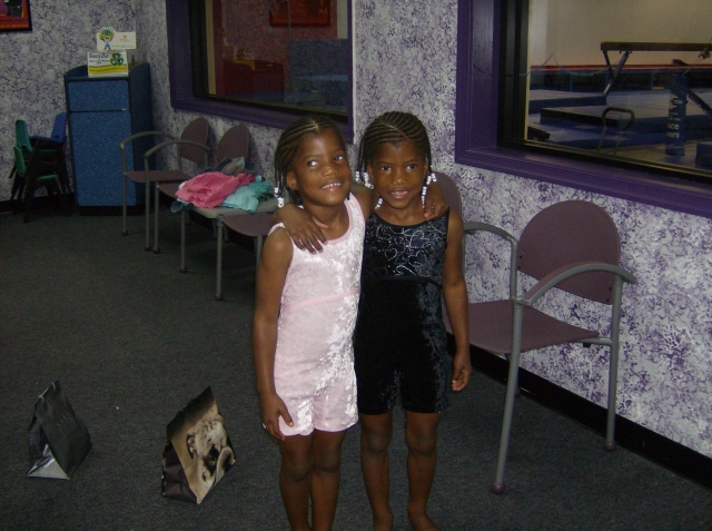 Brittant and Brianna at their 6th birthday party.