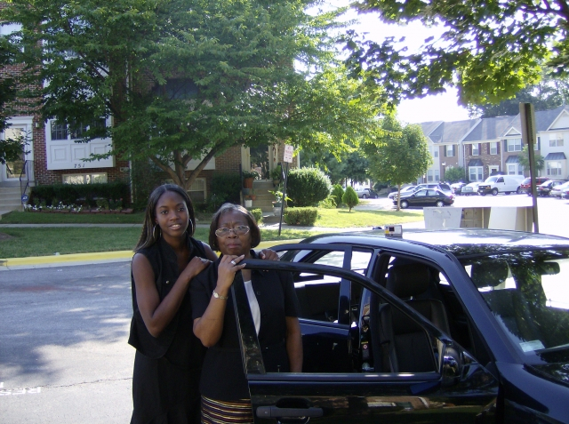 Jennifer and Aunt Juanita at my house.