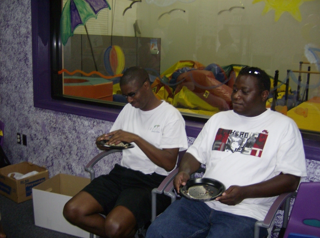 William and Jerome at the twins party.
