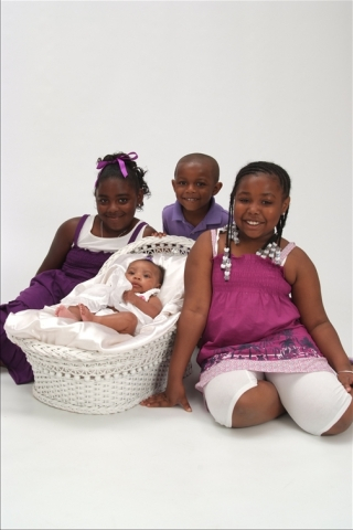 Four of five grandkids.

Makeala, Lauren, Leroy, and Amina