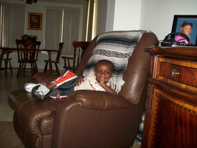 Little Leroy just chilling at Grandmas house.