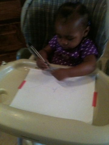 Amina doing her home work.
(06/2010)