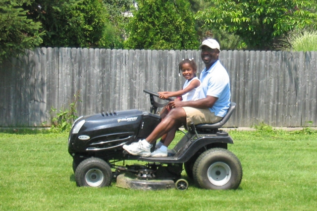 Mya getting her turn at the wheel.