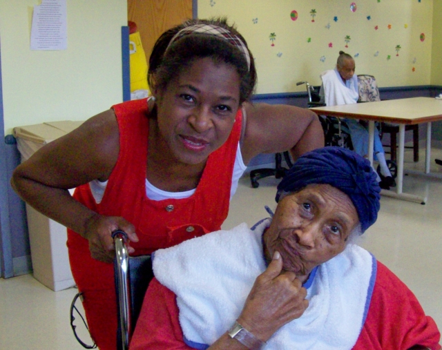 Faith and Momalean at Warren Barr Nursing Home.  July 2008 


