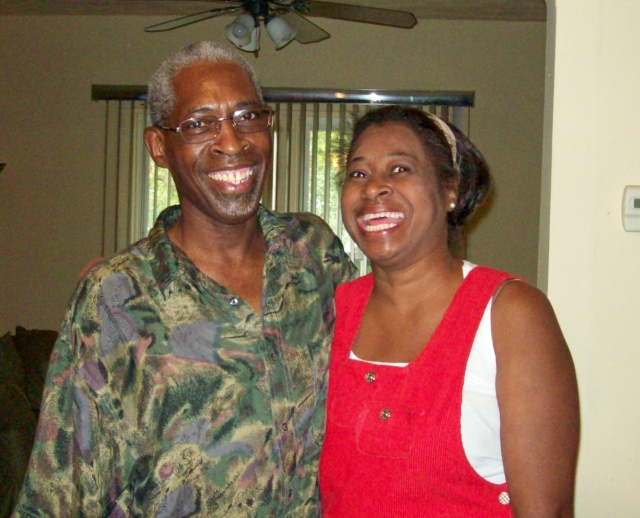Faith and Calvin at Margarets home.   July 2008