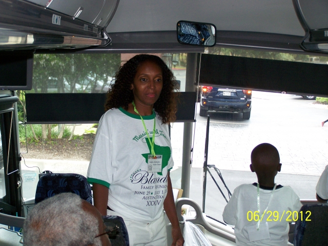 2012 BFR: Cousin Ann Williams Anderson, Tour Guide & BFR Host for City tour of Austin, Texas State Capital Building and Family Lunch at George Washington Carver Museum & Cultural Center