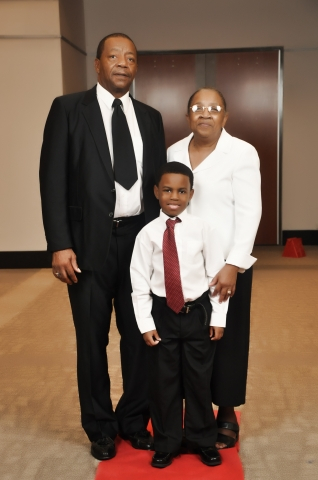 R.L. and Sierce Gilyard with grandson,Mikah Kimble