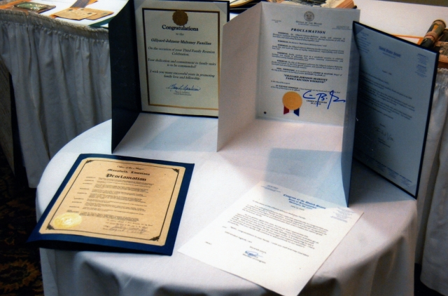 Proclamations and Greetings from the Mayors of Shreveport and Mansfield, La.; and U.S. Senators Vitter and Landrieu, and U.S. Congressman McCrery