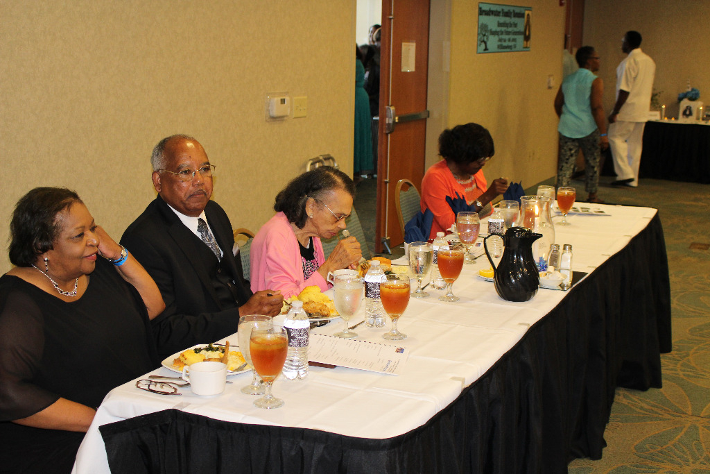 Seated at the far end of the table was Frances Brightharp who was the second oldest attendees.  She is 88.