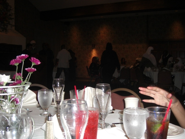 At the banquet...