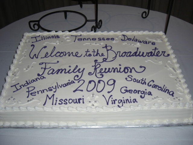 Cake from the 2009 reunion in Valparasio, Indiana