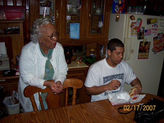 Grandma and lil Mike Harrison 