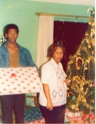 Mike and Mom....... Mike Giving a Gift