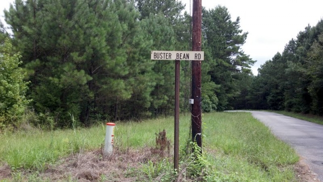 On our way to the cemetery after turning down this road.